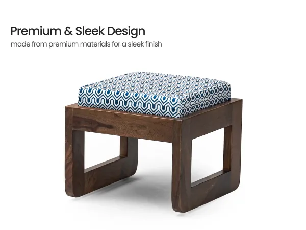 Alexa Solid Wood Upholstered Stool